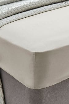 Laura Ashley Natural 400 Thread Count Cotton Fitted Sheet (C28197) | €47 - €70
