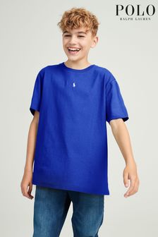 Niebieski - Chłopięca koszulka Polo Ralph Lauren Pony z małym logo (C28281) | 132 zł - 142 zł