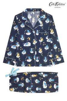 Cath Kidston Cb Langes Pyjama-Set aus Webstoff, Blau (C28288) | 94 €