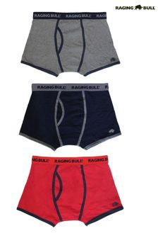 Raging Bull Red Cotton Boxers 3 Pack (C28660) | $41
