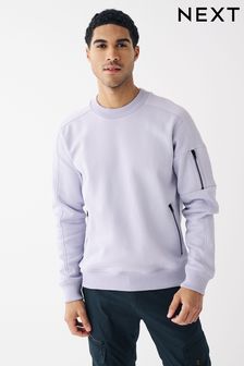 Lilac Purple Cargo Utility Sweatshirt (C28676) | 20 €