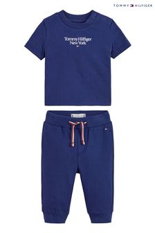 Set esențial Pantaloni de sport Tommy Hilfiger Bebeluși Albastru (C28678) | 434 LEI