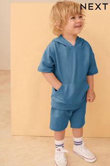 Blue Short Sleeve Hoodie and Short Set (3mths-7yrs) (C28689) | TRY 368 - TRY 460