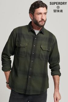 Blacksmith Ombre Olive - Superdry Vintage Check Flannel Shirt (C28933) | HK$973