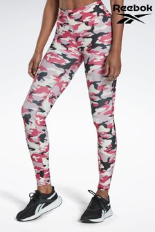 Reebok Pink Lux Bold Camo Print Leggings (C29024) | €55
