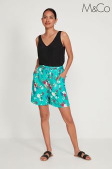 M&Co Green Tropical Print Shorts (C29085) | 13 €