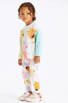  (C29881) | NT$710 - NT$890 花彩色系 - Peppa Pig長袖T恤和內搭褲套裝 (3個月至7歲)