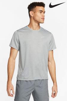 Nike Grey Miler Dri-FIT UV Running T-Shirt (C29909) | LEI 197