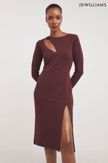 Jd Williams Scuba-Kleid mit Zierausschnitt, Rot (C29911) | 30 €