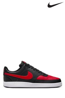 Nike Black/Red Court Vision Low Trainers (C30055) | 94 €