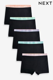 Black Bright Waistband Briefs 5 Pack (2-16yrs) (C30155) | HK$105 - HK$157