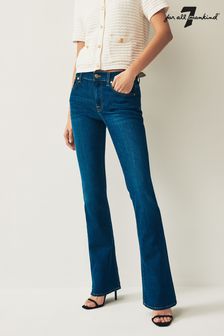 Темно-синий - Темно-синие расклешенные джинсы 7 For All Mankind Bair Eco (C30214) | €265