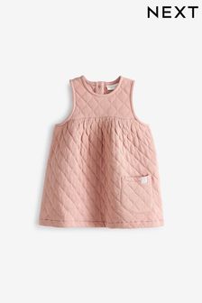 Pink Quilted Baby Pinafore Dress (0mths-2yrs) (C30216) | €20 - €22.50