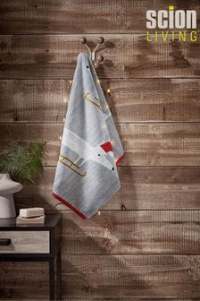 Scion Grey Mr Fox Christmas Bath Towel (C30303) | €40
