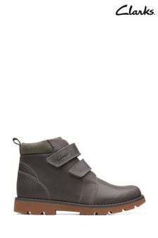 Clarks Grey Heath Strap K G fit Boots (C30349) | €30