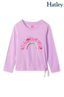 Hatley Purple Over The Rainbow Long Sleeve Tie Front T-Shirt (C30425) | €33