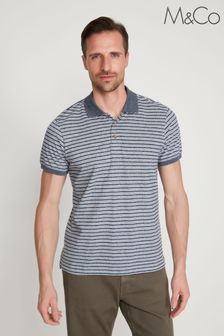 M&Co Grey Stripe Polo Shirt (C30484) | ₪ 102