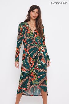 Joanna Hope Green Print Ity Ruched Midi Dress (C30607) | 87 €