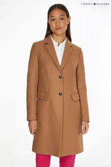 Tommy Hilfiger Wool Blend Classic Brown Coat (C30630) | SGD 461