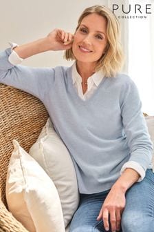 Pure Collection Cashmere V-Neck Sweater (C30632) | CHF 195