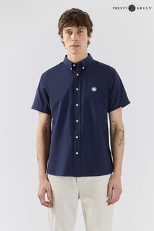 Pretty Green Navy Short Sleeve Oxford Shirt (C30685) | 57 €