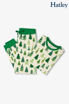 Hatley Mens Cream Christmas Trees Pyjama Set (C30708) | 43 €
