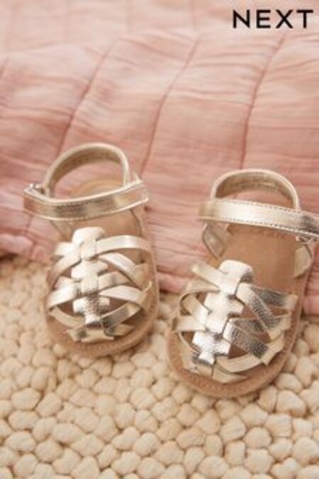 Gold Baby Fisherman Sandals (0-18mths) (C30863) | kr148