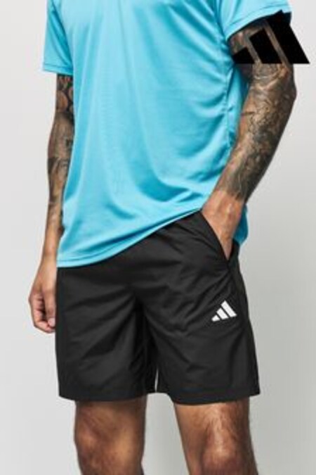 adidas Black Performance Train Essentials Woven Training Shorts (C30887) | $54