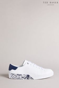 Ted Baker White Vemmy Retro Swirl Leather Sneakers (C30943) | ₪ 512