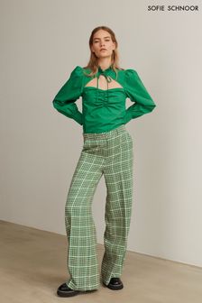 Зеленый в клетку с широкими штанинами Sofie Schnoor Брюки (C31038) | €76