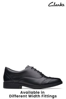 Clarks Black Multi Fit Leather Aubrie Tap Shoes (C31067) | €72 - €74