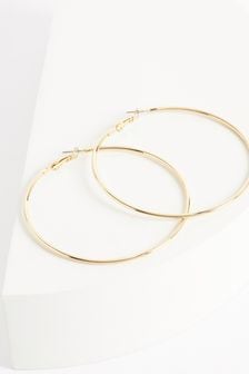 Gold Tone Oversized Hoop Earrings (C31199) | SGD 13