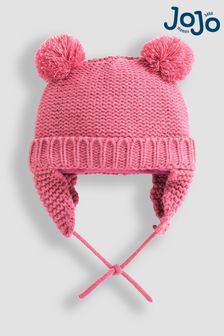 JoJo Maman Bébé Pink Cosy Pom Pom Hat (C31202) | €24