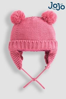 JoJo Maman Bébé Pink Cosy Pom Pom Hat (C31202) | $25