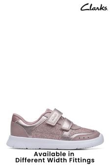 Clarks Multi Fit Leather Kids Trainers (C31630) | kr660