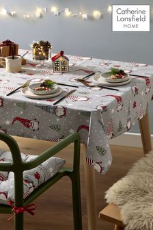 Catherine Lansfield Red Christmas Gnomes Wipeable Table Cloth (C31720) | $27 - $33