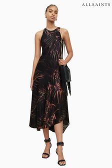 AllSaints Juni Luar Black Dress (C31852) | $328