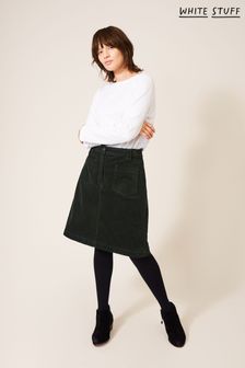 White Stuff Green Melody Organic Cord Skirt (C31917) | €75