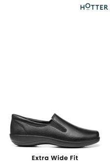 Hotter Glove II X Wide Black Slip On Shoes (C31997) | €108