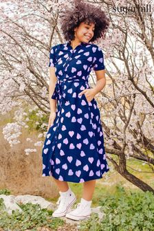 Sugarhill Brighton Blue Lilac Big Heart Lauretta Dress (C32132) | €92