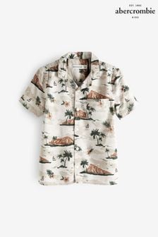 Naturfarben - Abercrombie & Fitch Resort Kurzärmeliges Hemd (C32371) | 30 €