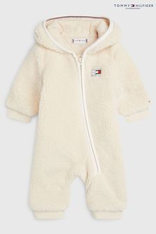 Tommy Hilfiger Baby Sherpa White Onsie (C32372) | $132