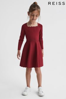 Reiss Berry Marnie Senior Square Neck Knitted Dress (C32456) | €95