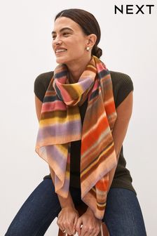 花彩色系 - 條紋輕質圍巾 (C32466) | HK$119