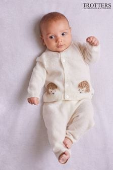 Trotters London Little Prickles White Cardigan (C32827) | $73