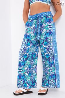 Figleaves Blue Floral Frida Beach Trousers (C33206) | €44