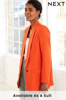 Orange Relaxed Fit Single Breasted Blazer (C33316) | €37