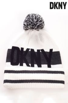 DKNY Sports Westport White Bobble Hat (C33322) | $36