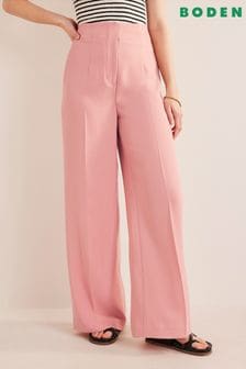 Boden Pink Wide Leg Crepe Trousers (C33514) | €81