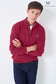 Rdeč bombažen pulover za vsak dan Crew Clothing Company (C33605) | €38